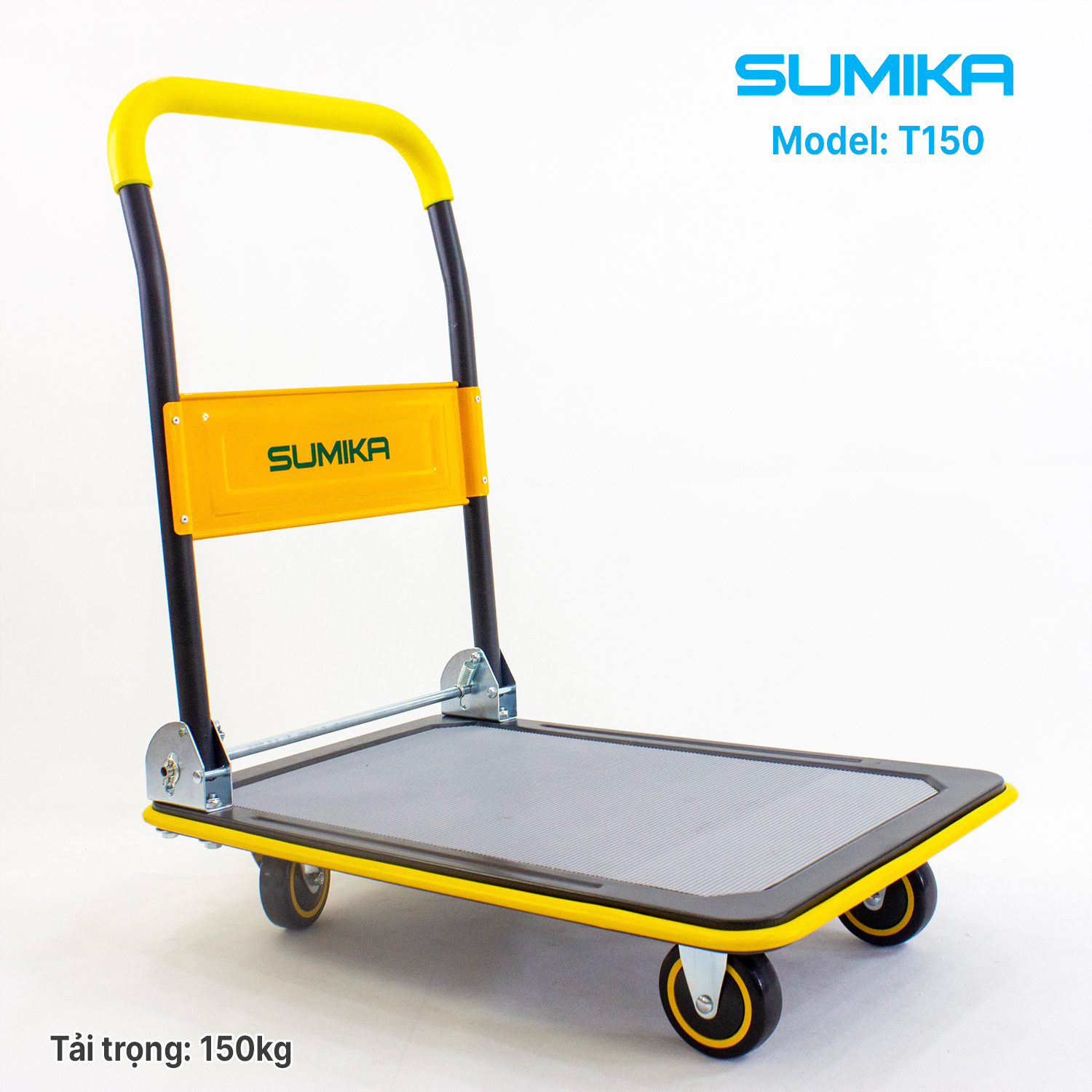 Xe đẩy hàng sàn thép SUMIKA T150, tải trọng 150kg