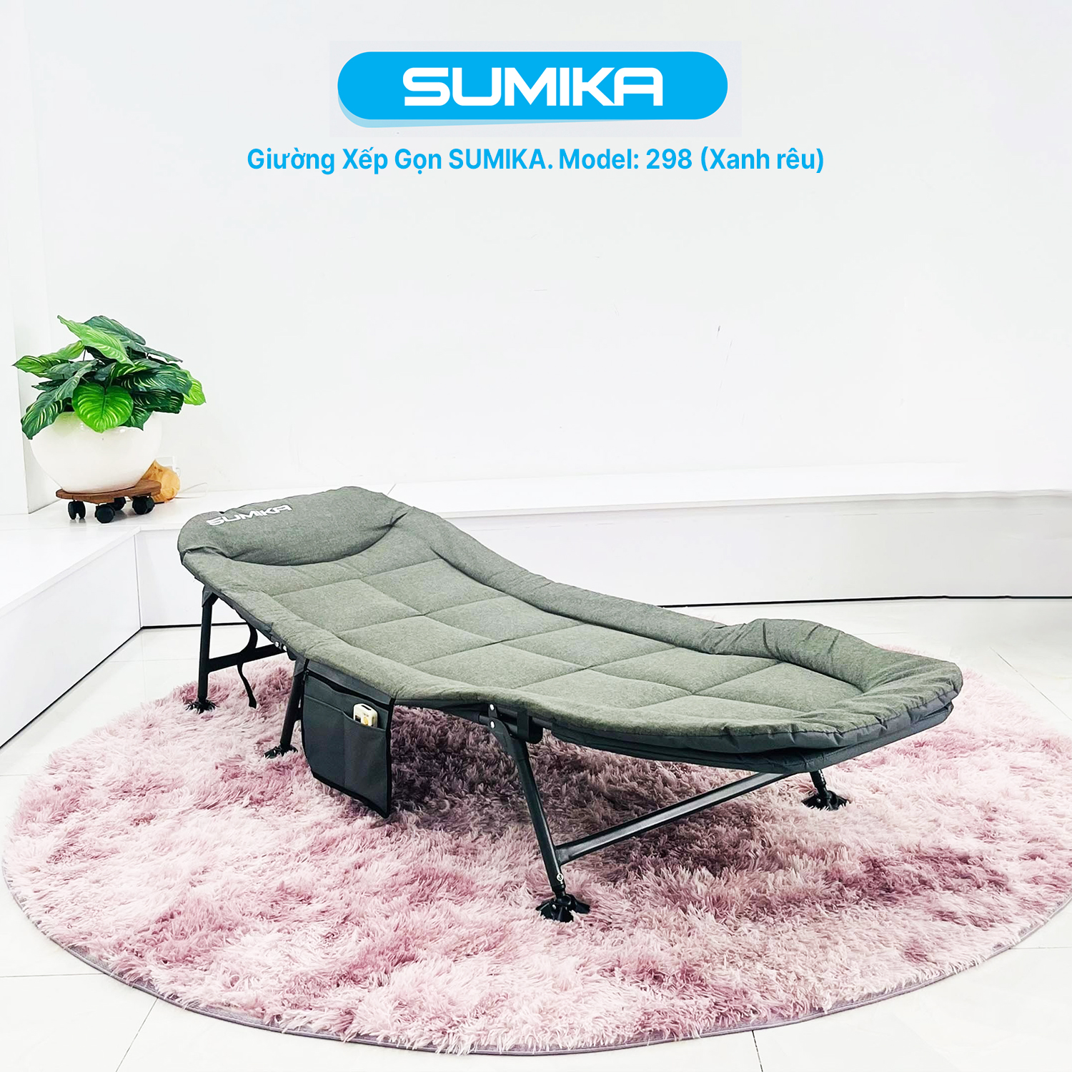 Giường xếp gấp gọn đa năng SUMIKA 298 (Mossy Green)