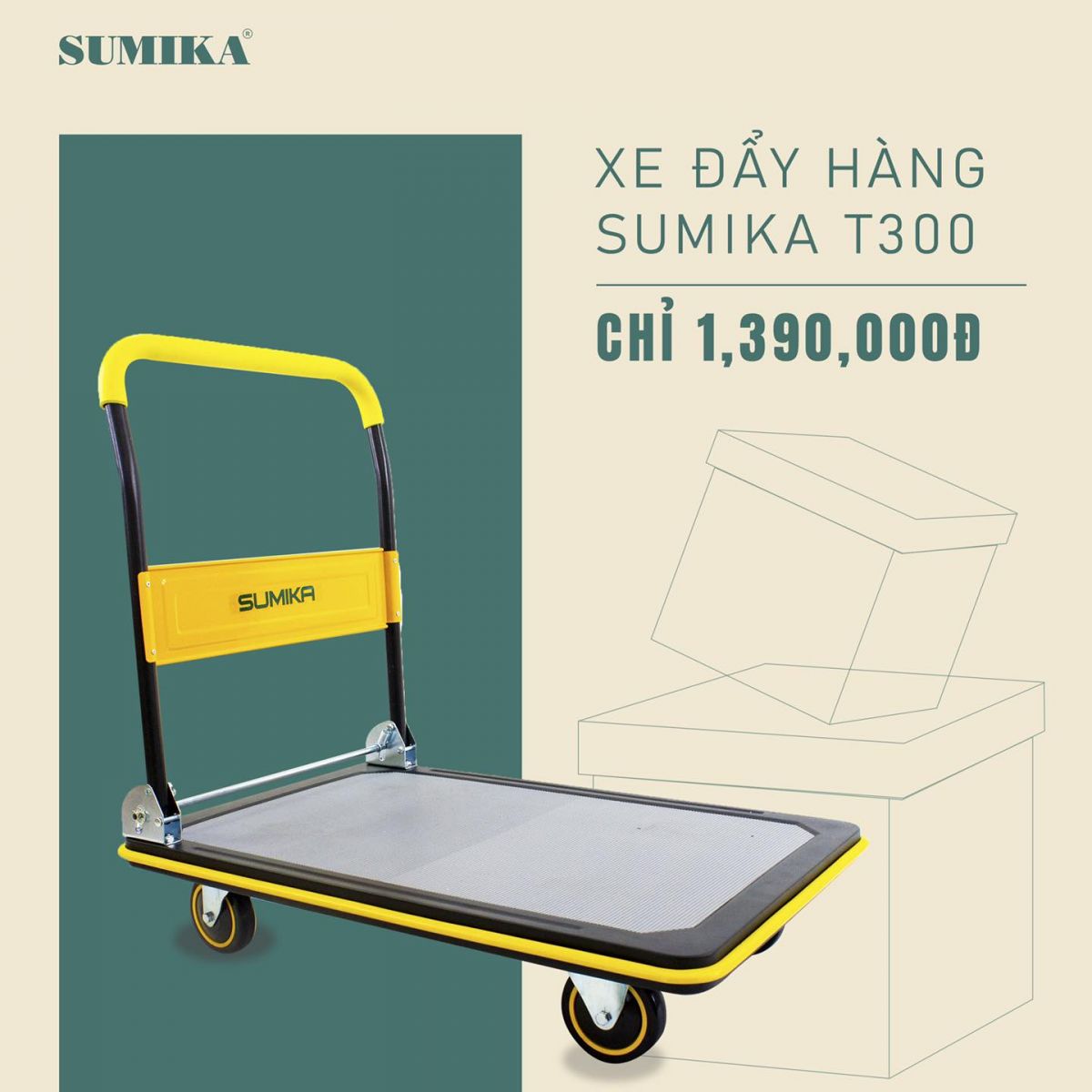 Review dòng xe đẩy hàng Sumika T300 chất lượng Nhật Bản