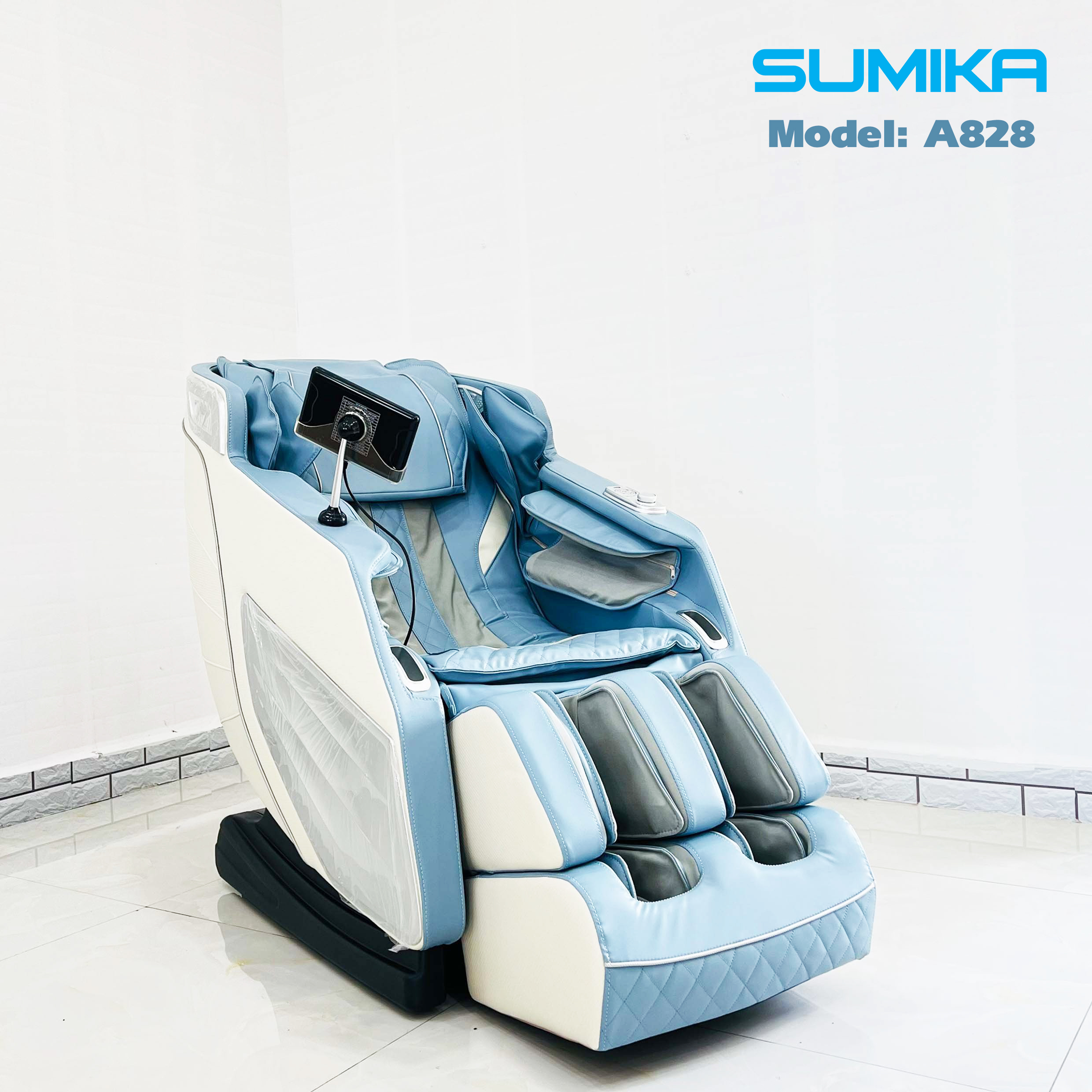 Ghế massage thư giãn toàn thân SUMIKA A828 (Light Blue)