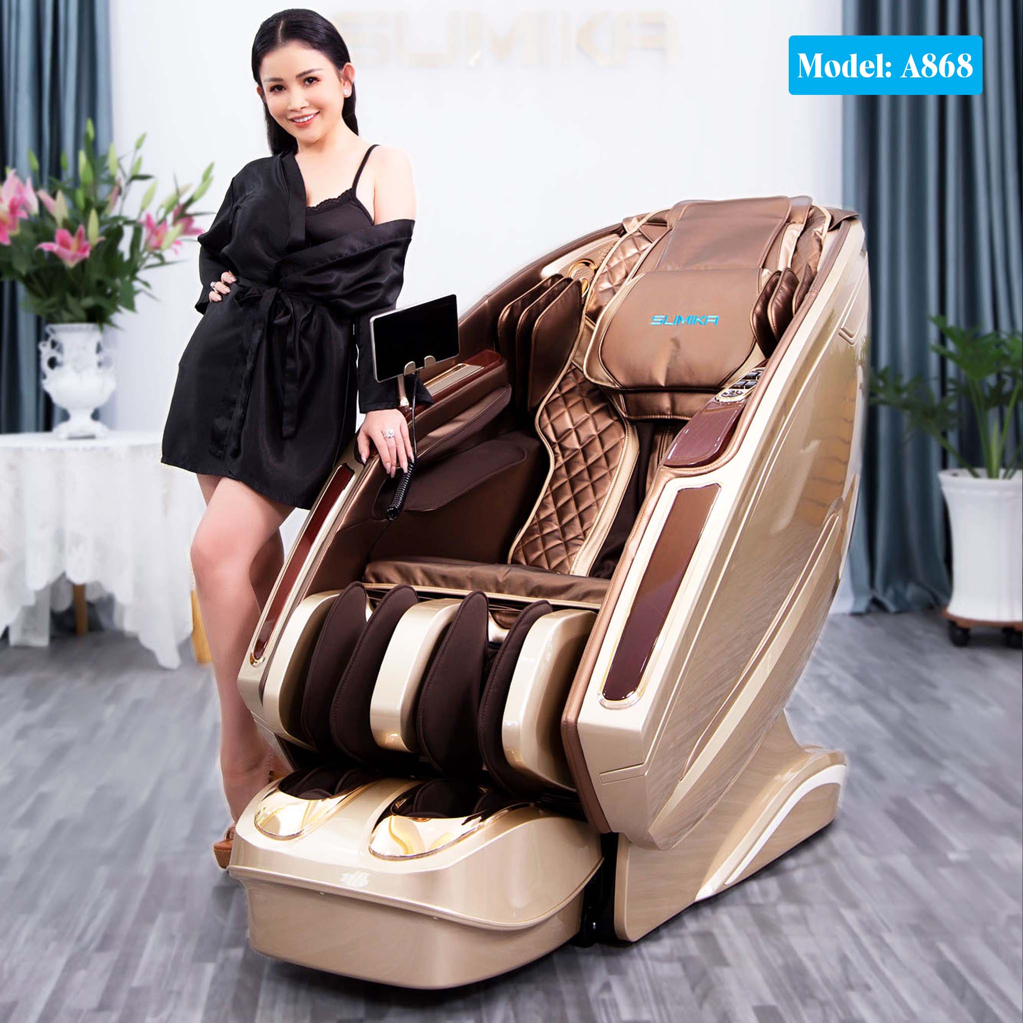 Sumika A868 (Gold) body massage chair (Gold)