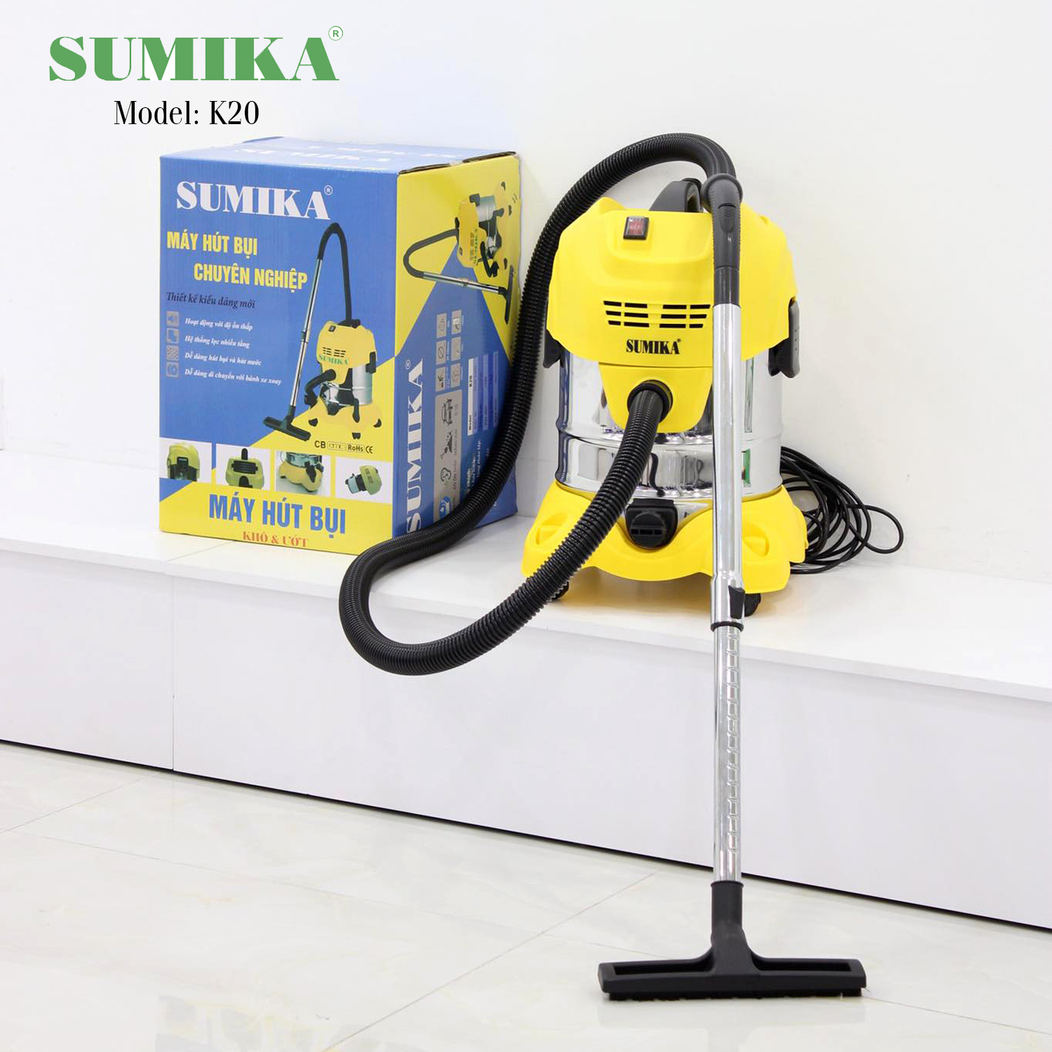 Sumika K20 - 1600W water vacuum cleaner, Hepa filter