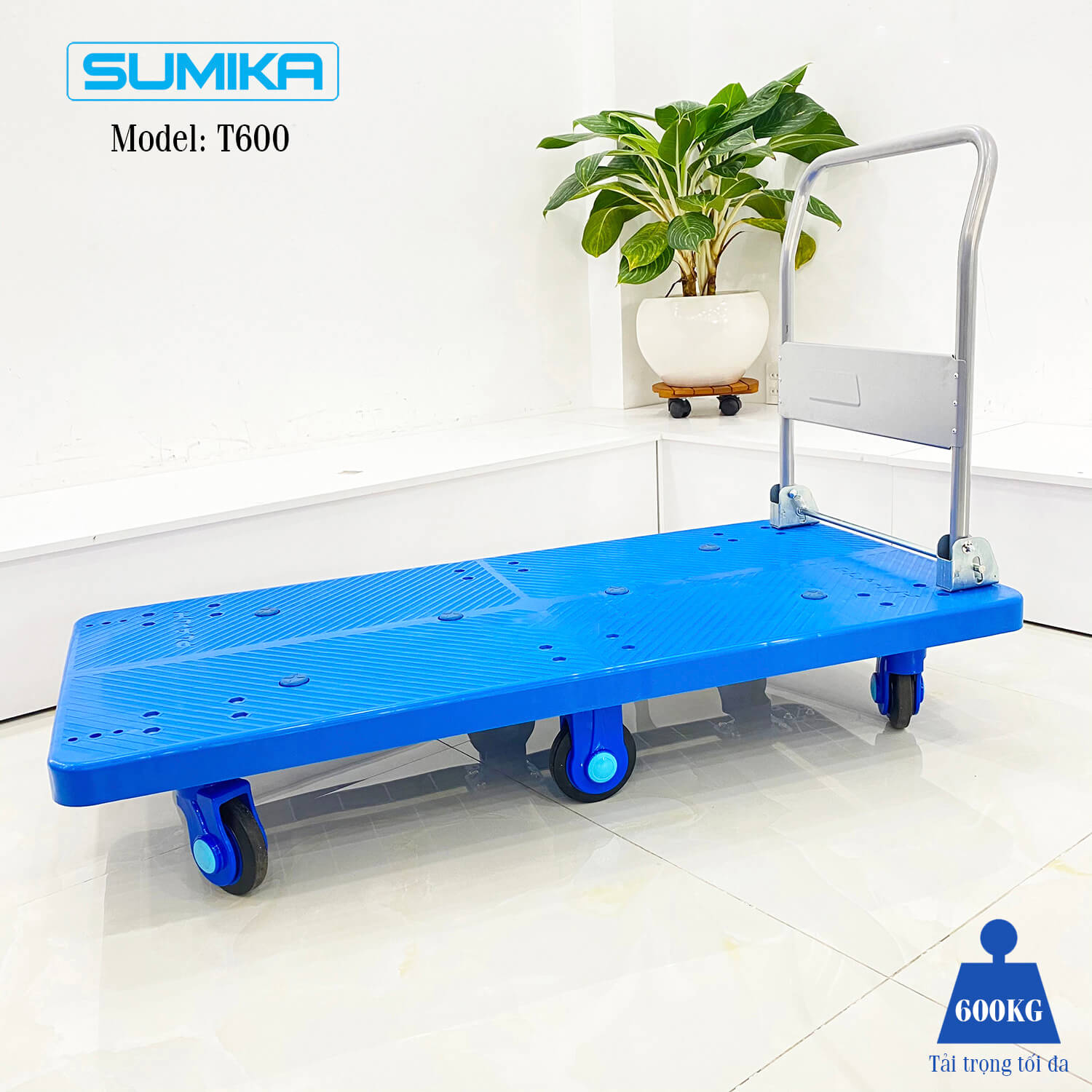 Sumika T600 plastic floor trolleys (600kg load)