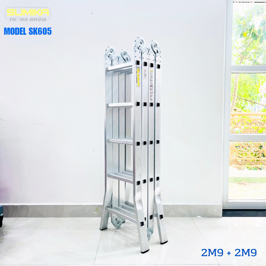 Aluminum ladder 4 segment Sumika SK 605