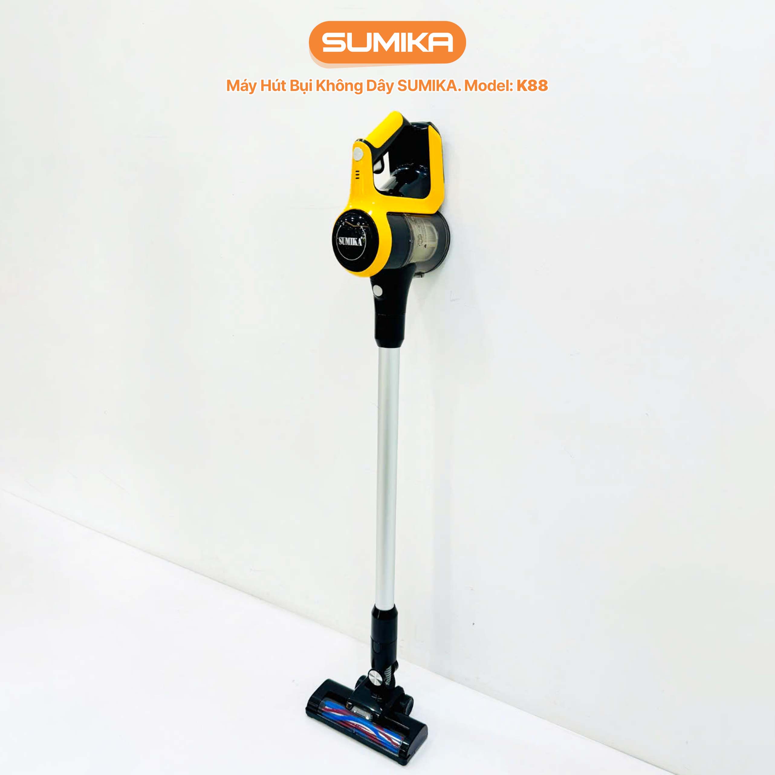 Máy hút bụi không dây Sumika K88, 150W, 2 tốc độ hút