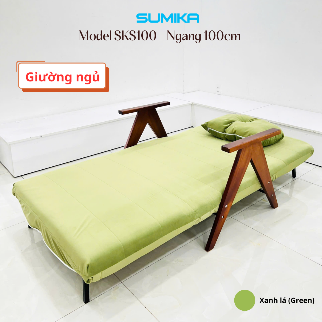 Ghế sofa giường gấp gọn SUMIKA SKS100, rộng 100cm