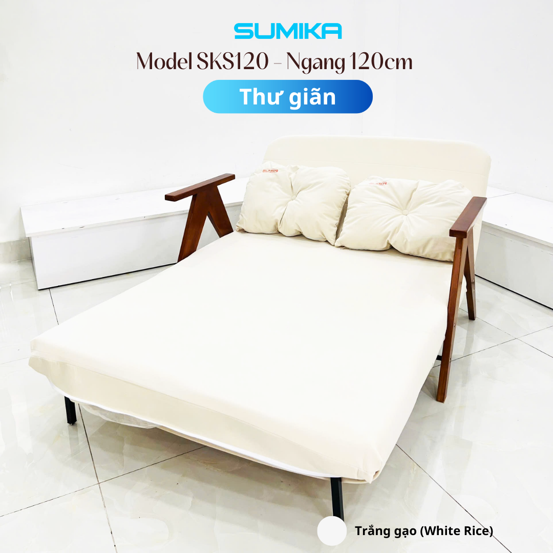 Ghế sofa giường gấp gọn SUMIKA SKS120, rộng 120cm