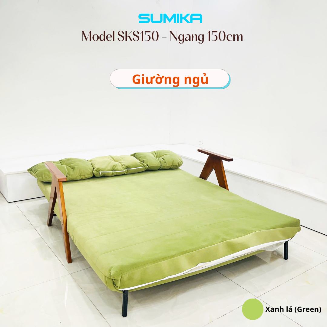 Ghế sofa giường gấp gọn SUMIKA SKS150, rộng 150cm