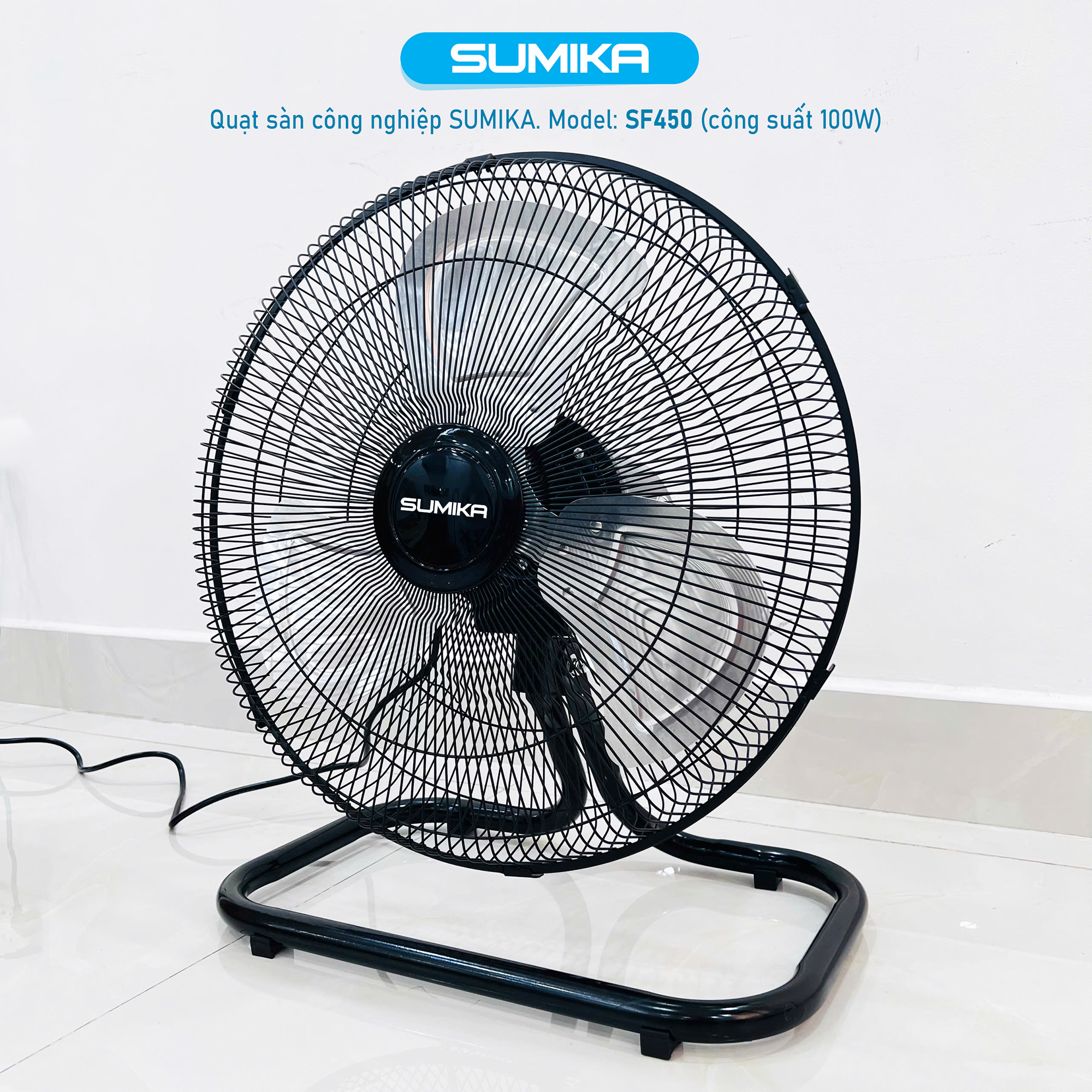 Quạt công nghiệp để sàn Sumika SF450, công suất 100W