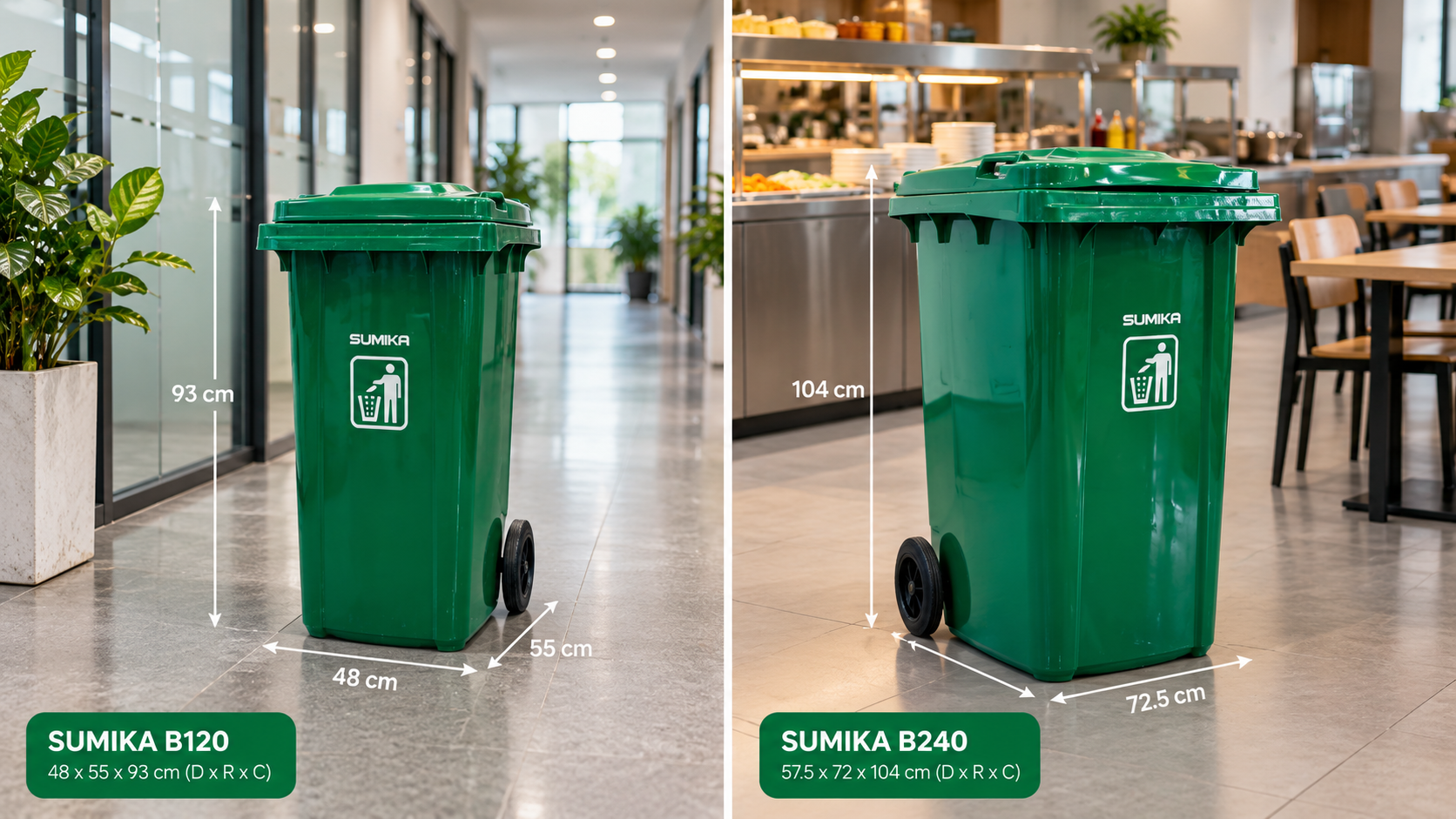 Thùng rác công nghiệp 120L hay 240L
